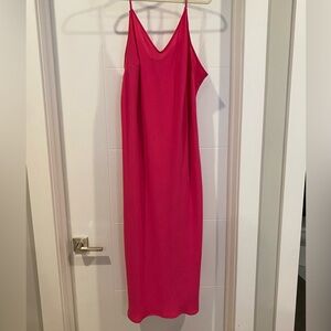 Hot pink slip dress. Plus size